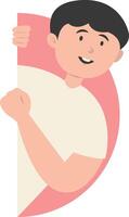 Illustration of People Peeking in Flat Design vector