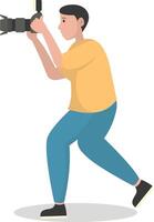 Man Photographer Character. vector