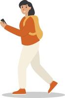 Holiday Traveler Character with Cartoon Design vector