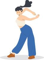 Professional Street Dancer Character in Flat Design vector