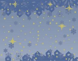 Merry Christmas and New Year card with snowflakes on a blue background. Universal art templates. vector
