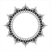 Circular Frame in Form of Mandala for Mehandi Text Borders Decorative Pattern Outline Illustration Lineal Style Art vector