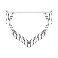 Wedding Card Design Text Frame Invitation Card Text Borders Outline Illustration Elegant Lineal Style Art vector