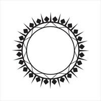 Ornament Frame In Circular Pattern With Decorative Round Frame, Mandala Design vector