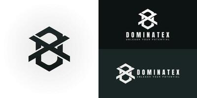 The dynamic logo design features the initials DX creatively integrated into a bold geometric shape that resembles a stylized shield or a symbol of strength and endurance that evokes a sense of power vector