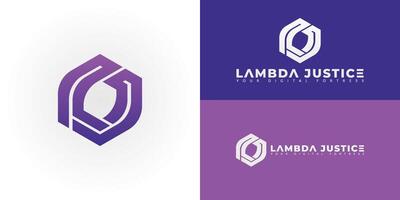 The dynamic logo design features the initials LJ creatively integrated within a striking hexagonal shape, creating a unique symbol that evokes a sense of security, precision, and data protection. vector
