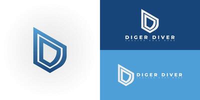 The dynamic logo design creatively intertwines the initials DD, creating a unique and visually striking symbol that evokes a sense of speed, connectivity, and digital innovation. vector