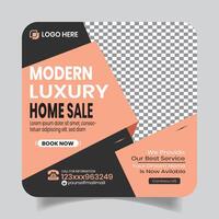 Luxury Apartment Selling Social Media Post Design Layout vector