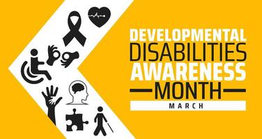 Developmental Disabilities Awareness Month vector