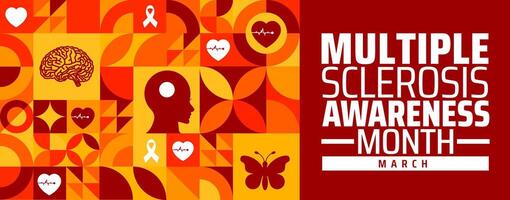 Multiple Sclerosis Awareness Month background vector