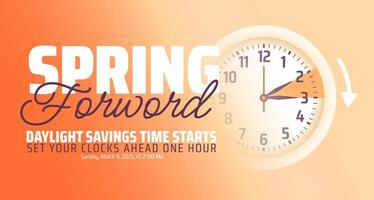 Spring Forward concept 2025 background or banner design vector