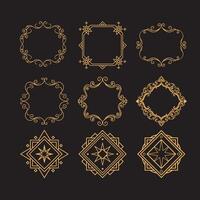 tylish border line ornaments for invitations and branding vector