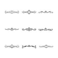 Elegant ornamental underline bundle for design projects vector