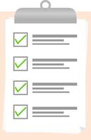 Clipboard with Checklist icon. Flat illustration of Clipboard with Checklist icon for web on White Background. vector