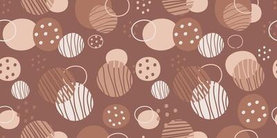 Seamless pattern abstract background with spots and dots. Hand drawing doodle, minimal elements in trendy colors. Digital art illustration. Wallpaper for print, design and decoration vector