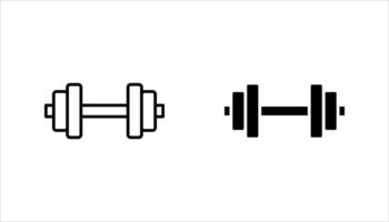 Dumbbells icon set, vector