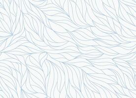 Leaves pattern with wavy lines and scrolls petals on white background. Abstract organic linear design in art deco style. Seamless design for textile vector