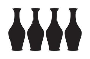 Home styling with beautiful flower vases vector