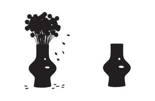 Luxury flower display with elegant vases vector