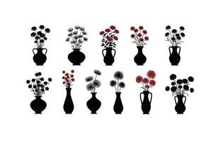 Decorative flower vases with artistic touch vector