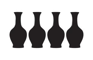 Romantic flower display in artistic vases vector
