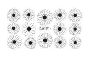 Simple and Clean Blossom Silhouette Set vector