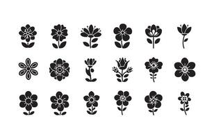 Elegant Petal Icon Set for Various Projects vector