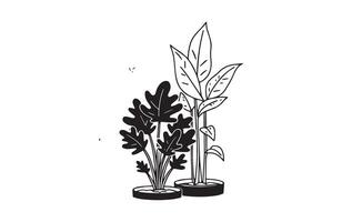 Leafy Silhouette Shrubbery Collection vector