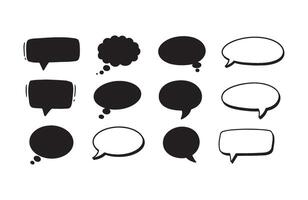 Abstract Hand Speech Bubble Design vector