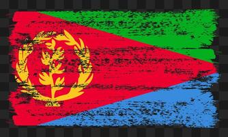 Eritrea flag in grunge style vector