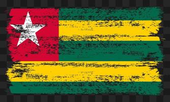 Togo flag in grunge style vector