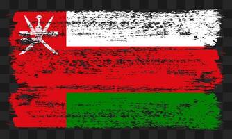 Oman flag in grunge style vector