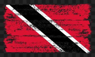 Trinidad and Tobago flag in grunge style vector