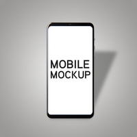 smartphone with mobile mockup on grey background psd