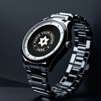 Realistic smartwatch mockup for digital device showcases. Use this watch mockup for app previews, wearable technology, and smart tracker presentations. psd