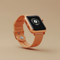 Smartwatch mockup featuring a blank screen for design showcase. Perfect watch mockup for app development, wearable technology, and interface presentation. psd