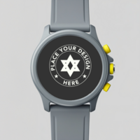 Realistic smartwatch mockup featuring a blank screen for design showcase. High-quality watch mockup for digital devices, app interface, and tracker display. psd