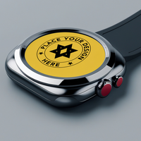 Minimal smartwatch mockup for digital device presentations. Realistic watch mockup with clean display and smart tracker functionality. psd