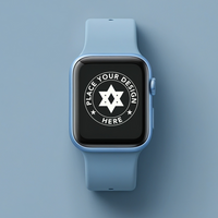 Smartwatch mockup featuring a blank screen for realistic presentation. Use this watch mockup to showcase app interfaces and smart device designs. psd