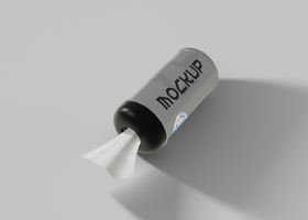 Tissue Tube Mockup for Custom Branding and Logo Display psd