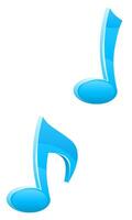 musical notes and treble clef isolated on white background vector