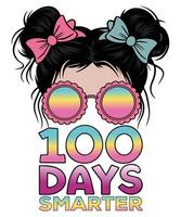 100 days smarter graphic design vector