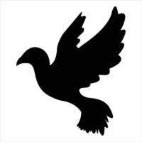 bird silhouette is isolated on a white background vector
