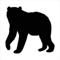 Bear silhouette icon is isolated on a white background vector