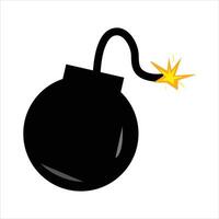 bomb with fuse vector