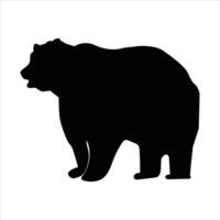 bear silhouetee icon vector