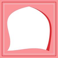 Pink and white background color with stripe line shape. Suitable for social media post and web internet ads. Template layout. Frame, boarder for text, picture, advertisement. Empty space vector