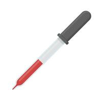 Dropper with Red Liquid illustration for Laboratory and Medical Use vector