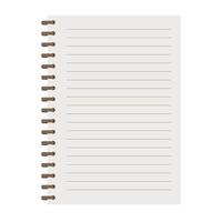 Blank Notebook Page with Lined Design for Notes or Journals vector