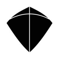 Kite Silhouette. Black and White Icon Design Elements on Isolated White Background vector
